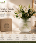 ecofynd 4.7 Inch Glass Flower Vase for Fresh & Artificial Flowers