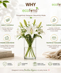 ecofynd 4 Inches Glass Flower Vase for Fresh & Artificial Flowers