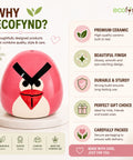 ecofynd Ceramic Piggy Bank Coin Holder for Kids