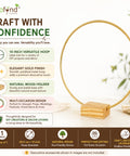 ecofynd 2 Piece Circle 10 Inch Metal Craft Hoops with Wood Holder