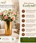 ecofynd 3.9 Inch Glass Flower Vase for Fresh & Artificial Flowers
