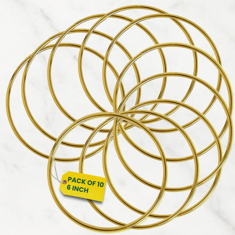 ecofynd Circle 6 Inch Metal Crafts Hoops