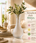 ecofynd 4.7 Inch Glass Flower Vase for Fresh & Artificial Flowers
