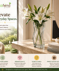 ecofynd 3.3 Inch Glass Flower Vase for Fresh & Artificial Flowers