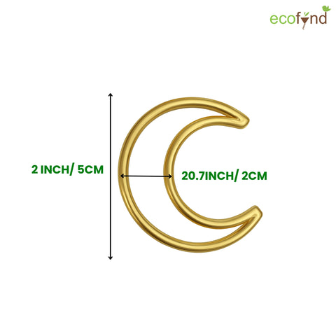 ecofynd Moon 2 Inch Metal Crafts Hoops