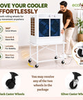 ecofynd Ecofynd GlideBase Heavy-Duty White Cooler Trolley with 360° Rotating Wheels