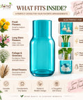 ecofynd Glass Vase for Flowers & Decor – Clear Tumbler Shape | Aqua