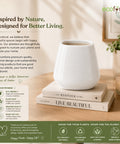 ecofynd 3.5 Inch White Ceramic Plant Pots with Drainage Hole