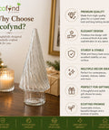 ecofynd 5.1 Inch Decorative Glass Christmas Tree Showpiece for Home Decor
