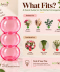 ecofynd Triple Bubble Pink Glass Vase – Modern, Minimalist & Versatile