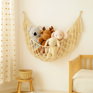 Ecofynd Macrame Soft Toy Organizer | Toy Hammock