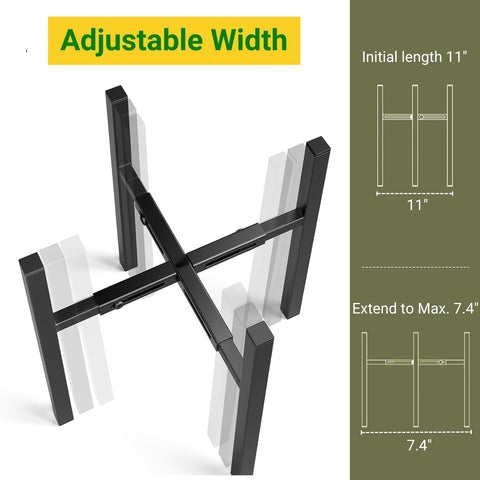 ecofynd Daxton Adjustable Plant Stand – Elevate Your Green Space with Style & Strength