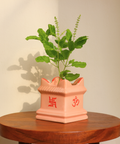 ecofynd Ceramic Tulsi Planter – Traditional Elegance for Your Sacred Space