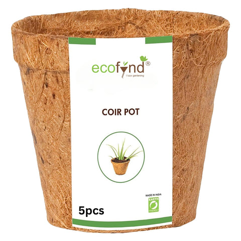 coconut fibre plant pots Ecofynd Biodegradable 4 Inch Coco Coir Pots for Seedlings & Herbs (Set