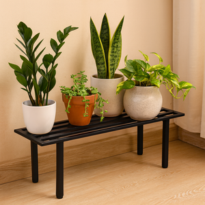 Ecofynd Heavy-Duty Metal Plant Stand with Adjustable Feet – 100 kg Capacity