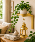 ecofynd 1 Pack Cora Wall Mounted Metal Plant Stand with Hanging Hook