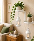 ecofynd 2 Pack Cora Wall Mounted Metal Plant Stand with Hanging Hook