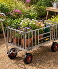 ecofynd Heavy Duty Metal Dump Cart Trolley for Material Handling