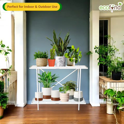 Ecofynd Eric Metal Plant Stand – Sturdy, Powder-Coated, Multipurpose