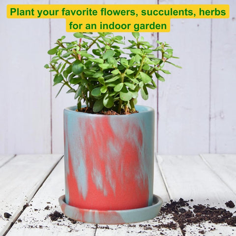 ecofynd Elegant Glow – Premium Ceramic Plant Pot with Timeless Charm