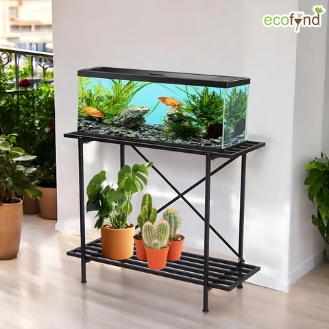 Aqua Lift 2-Tier Metal Aquarium Stand – Strong, Sleek Space-Saving by Ecofynd