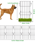 ecofynd Decorative Garden Fence – Black Iron Rectangular Panels (Set of 5/10)