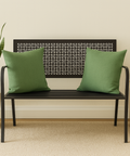 ecofynd Black 3-Seater Iron Bench – Elegant Outdoor & Indoor Seating