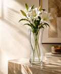 ecofynd 3.3 Inch Glass Flower Vase for Fresh & Artificial Flowers