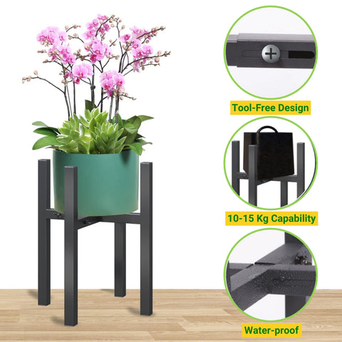 ecofynd Daxton Adjustable Plant Stand – Elevate Your Green Space with Style & Strength