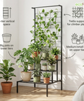 ecofynd 3-Tier Metal Plant Stand – Elegant Iron Shelf for Home & Balcony Décor