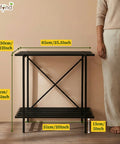 ecofynd Eric Jr Metal Black Plant Stand – 2 Tier Utility Display for Home & Garden