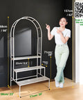 ecofynd 3-Tier White Arbow Metal Plant Stand – Elegant Space-Saving Display