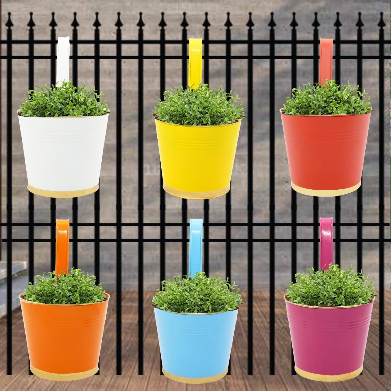 Multicolor Railing Multicolor Railing Planter for Stylish Outdoor Charm – Ecofynd