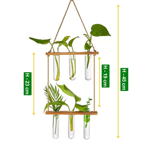 2 tier hanging planter Ecofynd 2-Tier Hanging Test Tube Planter – Hydroponic