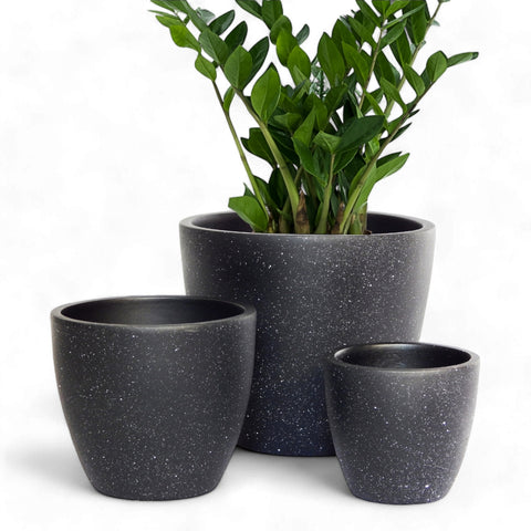 black clay plant pot Set of 3 Black Terracotta Planter Pots – Breathable Clay Pots for Heal – Ecofynd