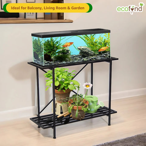 Aqua Lift 2-Tier Metal Aquarium Stand – Strong, Sleek Space-Saving by Ecofynd