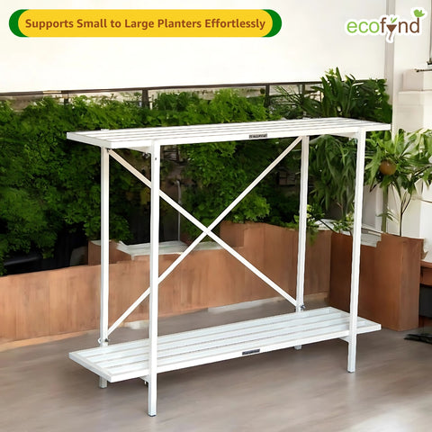Ecofynd Eric Metal Plant Stand – Sturdy, Powder-Coated, Multipurpose