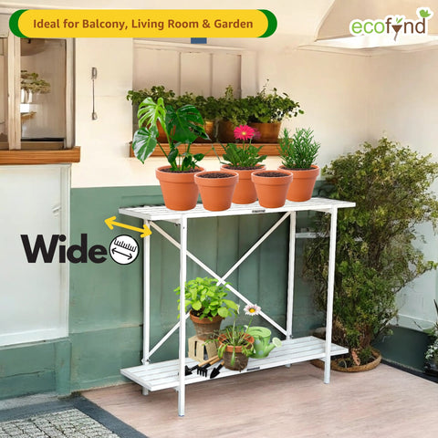 Ecofynd Eric Metal Plant Stand – Sturdy, Powder-Coated, Multipurpose