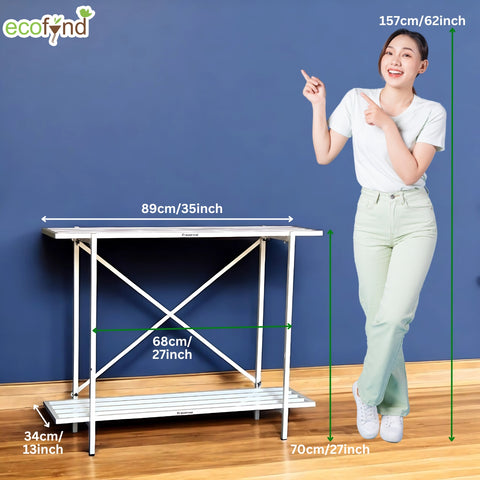 Ecofynd Eric Metal Plant Stand – Sturdy, Powder-Coated, Multipurpose