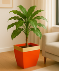 Ecofynd Midland 12” Orange Tapered Planter