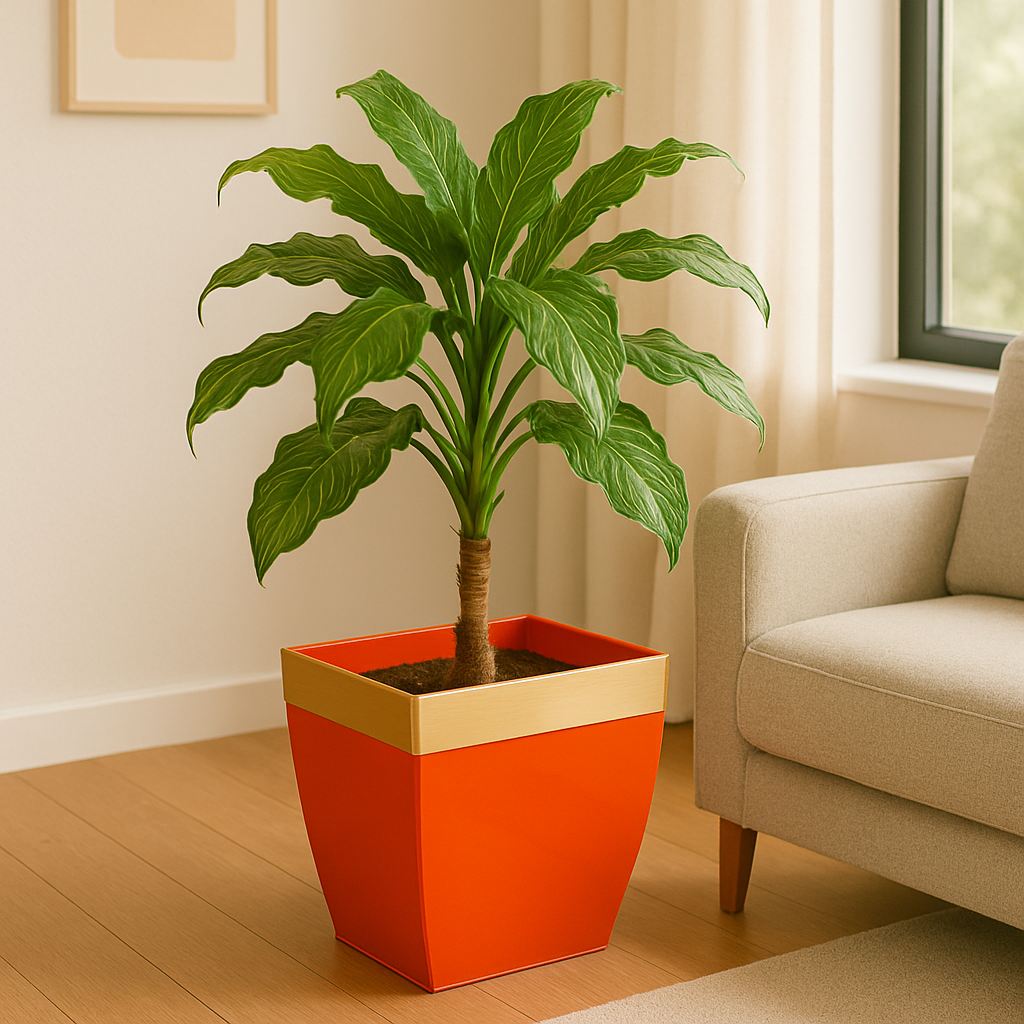 Ecofynd Midland 12” Orange Tapered Planter