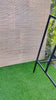 Modern white plant stand with multiple pots and decorative items