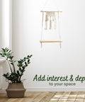 Ecofynd Handmade Macrame Hanging Shelf – Boho Chic Display Shelf by Ecofynd