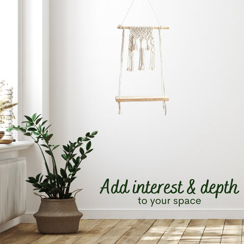 Ecofynd Handmade Macrame Hanging Shelf – Boho Chic Display Shelf by Ecofynd