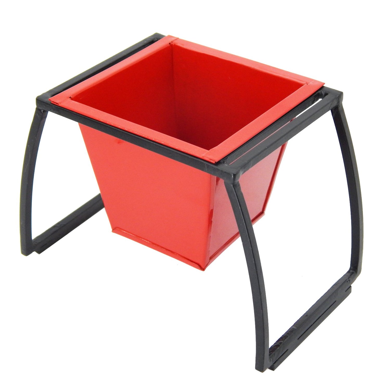 ecofynd Stackable Table Top Planter Pot with Metal Stand, Red Desktop Planter freeshipping - Ecofynd