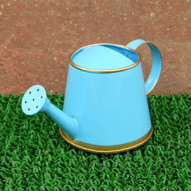 ecofynd 250 ml Blue Watering Can with Gold Border for Kids Watering Can freeshipping - Ecofynd