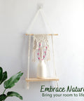 Ecofynd Handmade Macrame Hanging Shelf – Boho Chic Display Shelf by Ecofynd