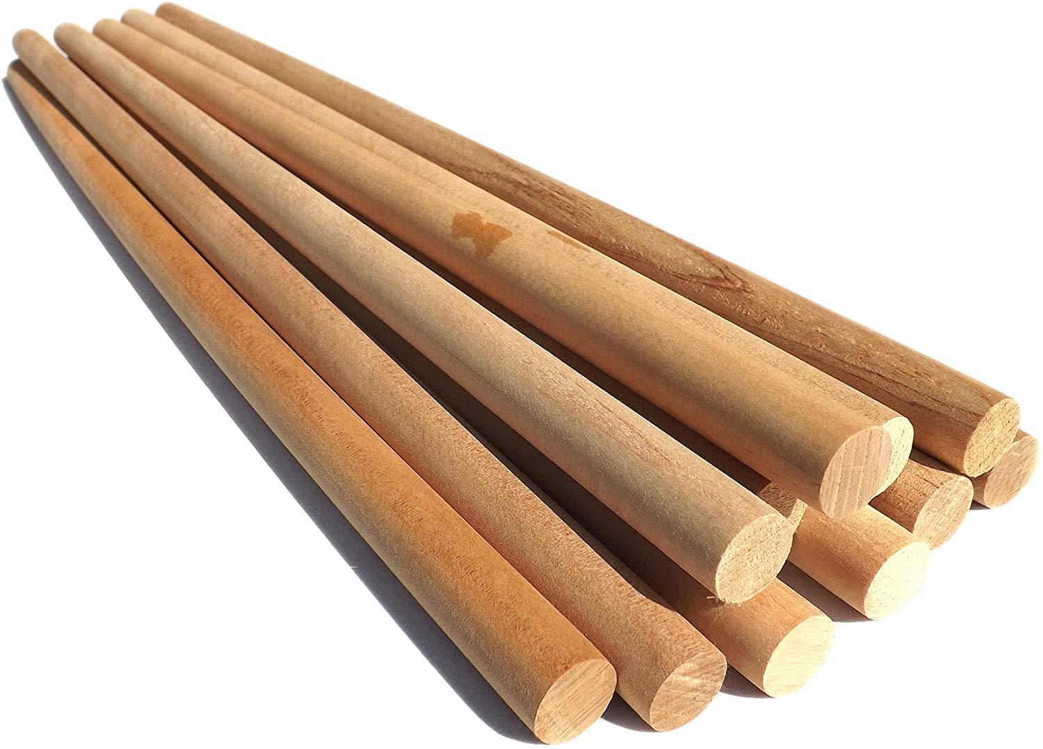 Solid Craft Natural Wooden Dowel Rods – Set of Durable Craft Sticks ...