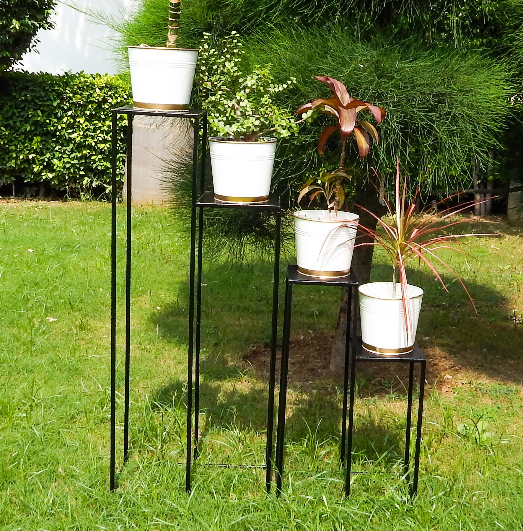 Round Metal Bucket Planter, Pack of 3 Large Planters freeshipping - Ecofynd