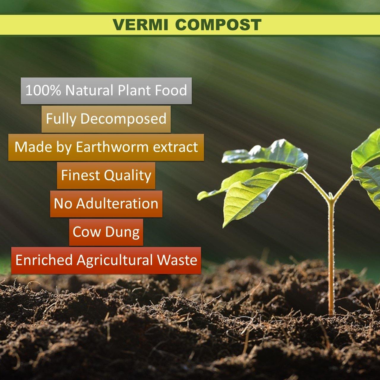 100% Organic Vermicompost Fertilizer Manure for Plants Potting Mix freeshipping - Ecofynd